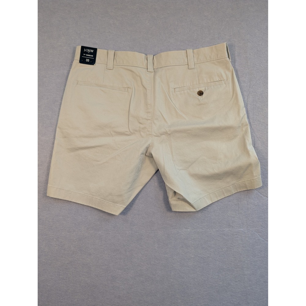 J.Crew Chino Shorts Mens 33 Stone 7" Inseam Stretch Cotton Twill NWT - Picture 3 of 5